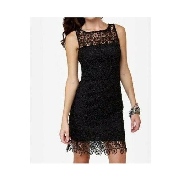 BB Dakota Dresses & Skirts - BB Dakota Lace Black Sheath Sleeveless Dress